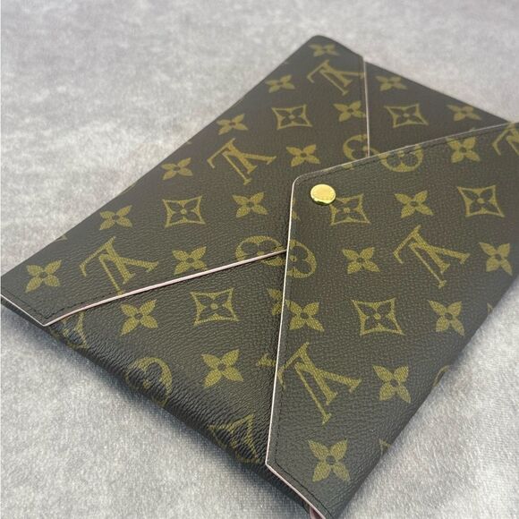 Louis Vuitton Kirigami Brown Ballerine Pink Large Monogram Clutch - Picture 4 of 10